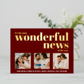 Zwangerschap Vakantie Aankondiging Foto Collage No (Staand Voorkant)