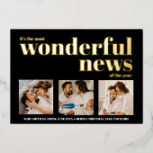 Zwangerschap Vakantie Aankondiging Foto Collage No (Voorkant)