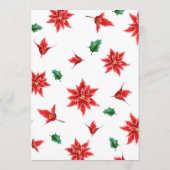 Zwangerschap Vakantie Aankondiging | Poinsettia-fo (Achterkant)
