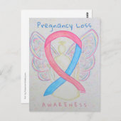 Zwangerschap Verlies Bewustzijn Lint Aangepaste Br Briefkaart (Voorkant / Achterkant)