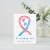 Zwangerschap Verlies Bewustzijn Lint Art Briefkaar Briefkaart (Staand voorkant)