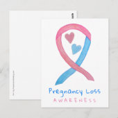 Zwangerschap Verlies Bewustzijn Lint Art Briefkaar Briefkaart (Voorkant / Achterkant)