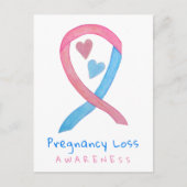 Zwangerschap Verlies Bewustzijn Lint Art Briefkaar Briefkaart (Voorkant)