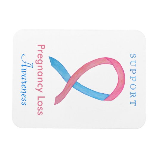 Zwangerschap Verlies Bewustzijn Lint Custom Art Ma Magneet (Horizontaal)