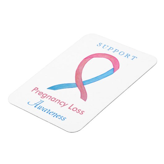 Zwangerschap Verlies Bewustzijn Lint Custom Art Ma Magneet (Linkerzijde)