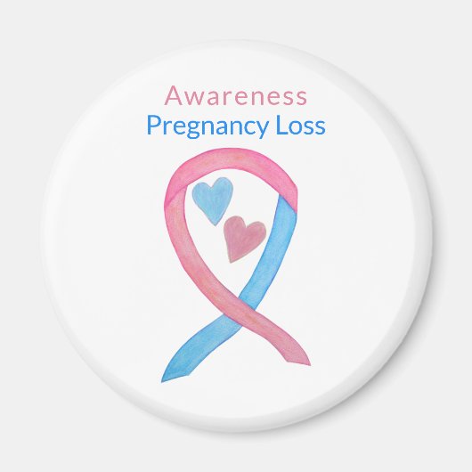 Zwangerschap Verlies Bewustzijn Lint Hart Kunstmag Magneet (Voorkant)