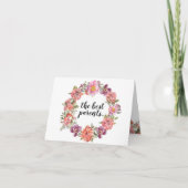 Zwangerschap Vertel het Roos Waterverf ouders Kaart (Voorkant)