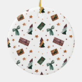 Zwangerschap Verwacht kerstmis Nieuwe baby Keramisch Ornament (Achterkant)