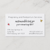 Zwangerschap Visitekaartje Doula (Achterkant)