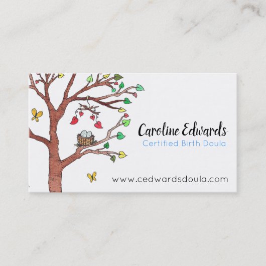 Zwangerschap Visitekaartje Doula (Voorkant)