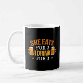 Zwangerschap voor hem eet ze voor 2 ik Drink voor  Koffiemok