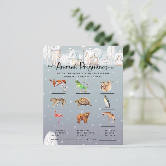 Zwangerschap Winterspelen Baby shower (Staand voorkant)