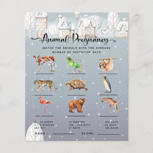 Zwangerschap Winterspelen Baby shower (Voorkant)