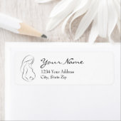 Zwangerschap zwangere vrouw buik hart etiket (Insitu)