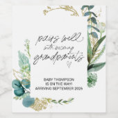 Zwangerschap Zwangerschap Aankondiging grootouders Wijn Etiket (Enkel label)