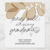 Zwangerschap Zwangerschap Aankondiging grootouders Wijn Etiket (Enkel label)