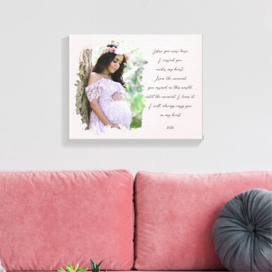 Zwangerschap Zwangerschap Baby Verwacht prijsopgav Canvas Afdruk (Insitu (Woonkamer))
