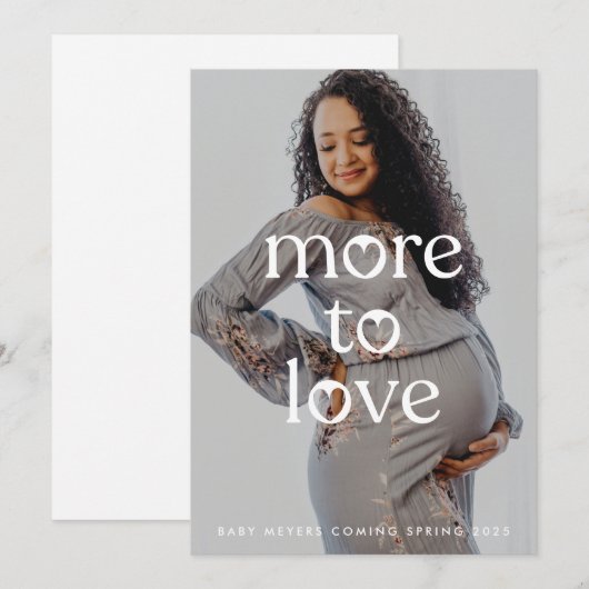Zwangerschap Zwangerschap Foto Aankondiging (Voorkant / Achterkant)