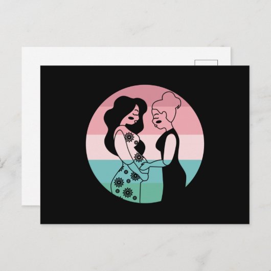 Zwangerschap Zwangerschap Gebok Dank je wel Briefkaart (Voorkant / Achterkant)