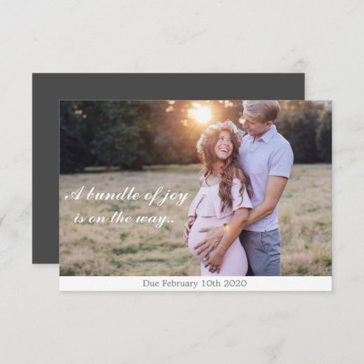 Zwangerschap Zwangerschap Kaart (Voorkant / Achterkant)