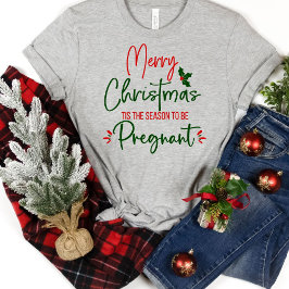 Zwangerschap Zwangerschap Kerstmis T-Shirt