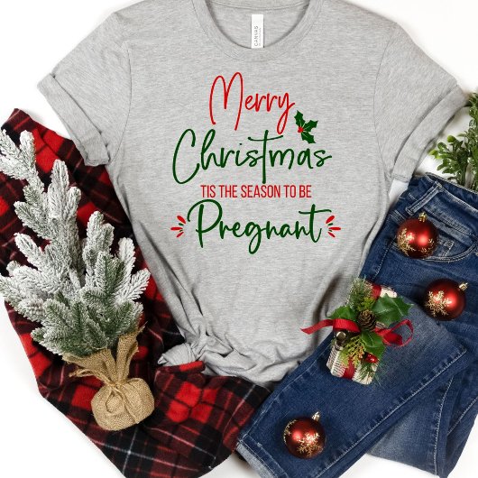 Zwangerschap Zwangerschap Kerstmis T-Shirt