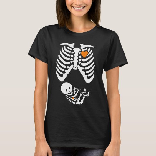 Zwangerschap Zwangerschap XRay Halloween Cos aanko T-shirt (Voorkant)