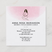 *~* Zwangerschap Zwangerschap Zwangerschap van de  Vierkante Visitekaartje (Achterkant)