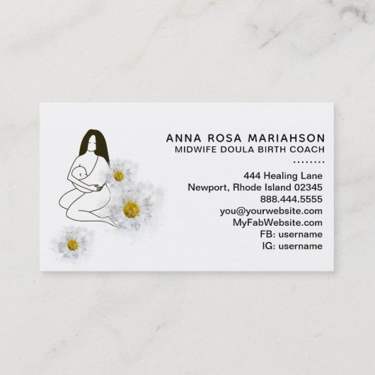 *~* Zwangerschap Zwangerschap Zwangerschap Zwanger Visitekaartje (Achterkant)