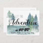 Zwangerschap Zwangerschap Zwangerschap Zwangerscha Aankondigingskaart (Voorkant / Achterkant)