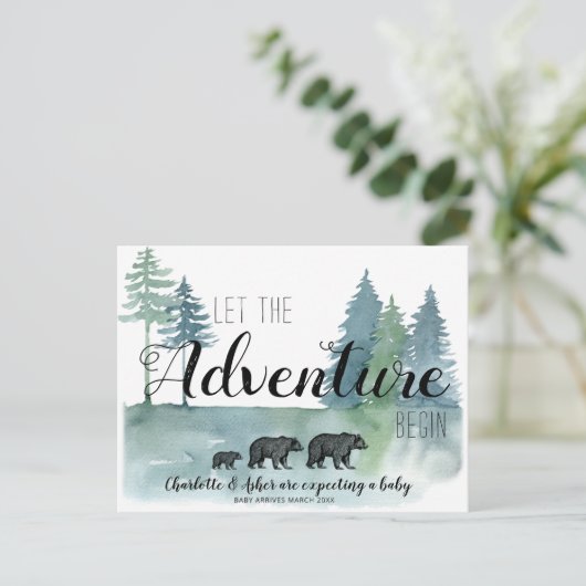 Zwangerschap Zwangerschap Zwangerschap Zwangerscha Aankondigingskaart (Staand voorkant)