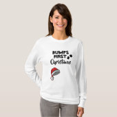 Zwangerschapbof Eerste Kerstmis T-shirt (Voorkant volledig)