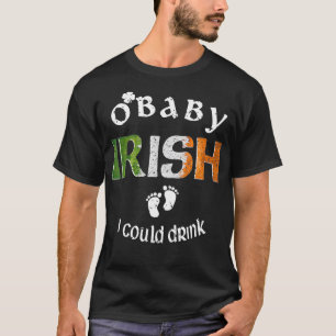 Zwangerschaps Aankondiging Gift Iers Ik kon Drink T-shirt