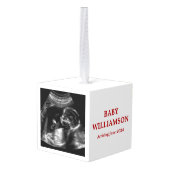 Zwangerschaps aankondiging vakantie echo foto decoratie (Achter hoekig)