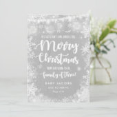 Zwangerschaps- en kerstkaartje Rustisch Lijst Feestdagenkaart (Staand voorkant)