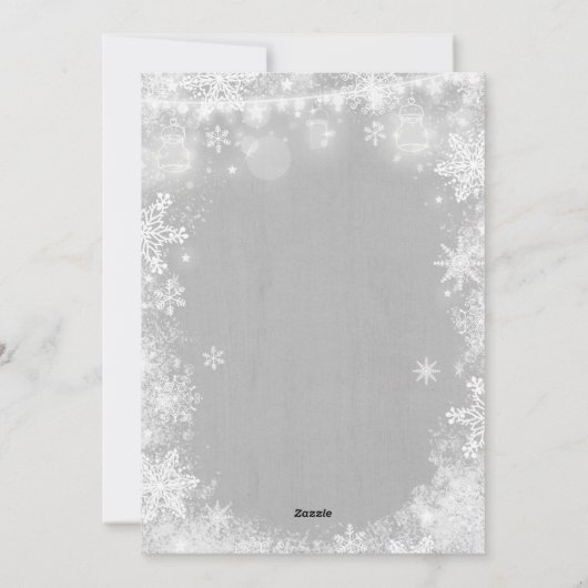 Zwangerschaps- en kerstkaartje Rustisch Lijst Feestdagenkaart (Achterkant)