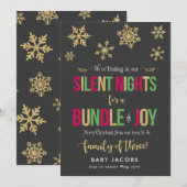 Zwangerschaps- en kerstkaartje Rustisch Lijst Feestdagenkaart (Voorkant / Achterkant)