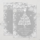 Zwangerschaps- en kerstkaartje Rustisch Lijst Feestdagenkaart (Voorkant / Achterkant)