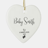 Zwangerschapsaankondiging 2025 keramisch ornament (Rechts)