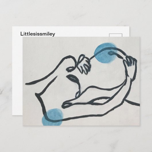 Zwangerschapsaankondiging Baby Boy Briefkaart (Voorkant / Achterkant)