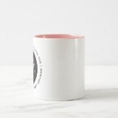 Zwangerschapsaankondiging Baby Boy Sonogram Foto Tweekleurige Koffiemok (Center)