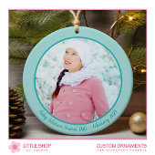 Zwangerschapsaankondiging Baby  foto Keramisch Ornament