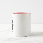 Zwangerschapsaankondiging Baby Girl Sonogram Foto Tweekleurige Koffiemok (Center)