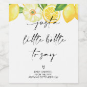 Zwangerschapsaankondiging Baby Onthullen Moeder om Wijn Etiket (Enkel label)