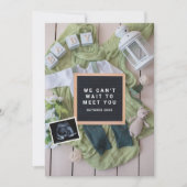 Zwangerschapsaankondiging Baby Welkomstkaart, Gesl (Voorkant)