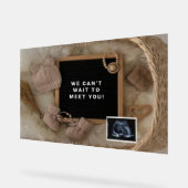 Zwangerschapsaankondiging Baby Welkomstkaart, Gesl Acryl Bord (Hoek)