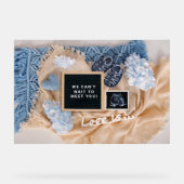 Zwangerschapsaankondiging Baby Welkomstkaart, Gesl Acryl Bord (Voorkant)