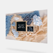 Zwangerschapsaankondiging Baby Welkomstkaart, Gesl Acryl Bord (Hoek)