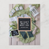 Zwangerschapsaankondiging Baby Welkomstkaart, Gesl Briefkaart (Voorkant)