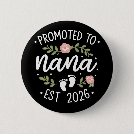 Zwangerschapsaankondiging bevorderd tot oma 2026 ronde button 5,7 cm (Voorkant)